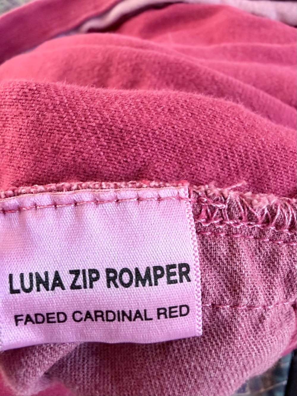 AMO Red Short-Sleeve Zip Front Romper - Picture 9 of 9